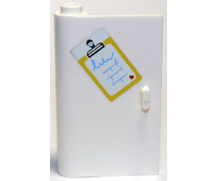 Door 1 x 3 x 4 Left - Open Between Top and Bottom Hinge with Clipboard Pattern (Sticker) - Set 3315