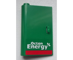 Door 1 x 3 x 4 Left - Open Between Top and Bottom Hinge with 'Octan Energy' Pattern (Sticker) - Set 60025
