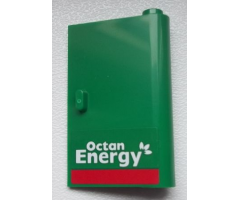 Door 1 x 3 x 4 Right - Open Between Top and Bottom Hinge with 'Octan Energy' Pattern (Sticker) - Set 60025