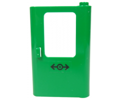 Door 1 x 4 x 5 Train Right with Train Logo Black Pattern (Sticker) - Set 7898