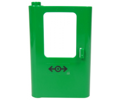 Door 1 x 4 x 5 Train Left with Train Logo Black Pattern (Sticker) - Set 7898