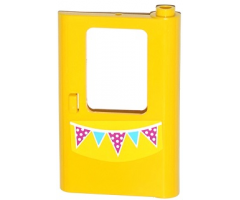 Door 1 x 4 x 5 Train Right with Bunting Pattern (Sticker) - Set 41034