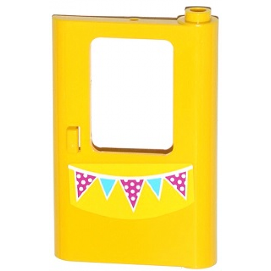 Door 1 x 4 x 5 Train Right with Bunting Pattern (Sticker) - Set 41034