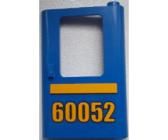Door 1 x 4 x 5 Train Right with Bright Light Orange Stripe and '60052' Pattern (Sticker) - Set 60052