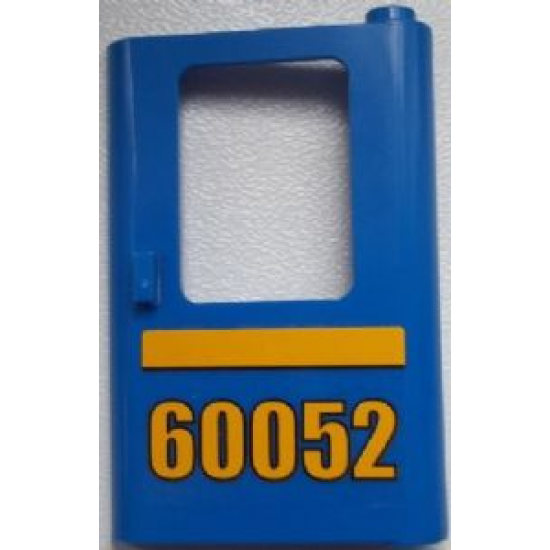 Door 1 x 4 x 5 Train Right with Bright Light Orange Stripe and '60052' Pattern (Sticker) - Set 60052