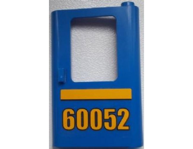 Door 1 x 4 x 5 Train Right with Bright Light Orange Stripe and '60052' Pattern (Sticker) - Set 60052