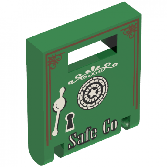 Container Box 2 x 2 x 2 Door with Slot and Safe with 'Safe Co' Pattern