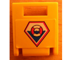 Container Box 2 x 2 x 2 Door with Slot and Coast Guard Logo Pattern (Sticker) - Set 7044