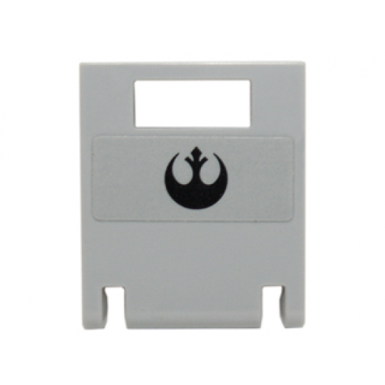 Container Box 2 x 2 x 2 Door with Slot and Black SW Rebel Logo on Light Bluish Gray Background Pattern (Sticker) - Set 75102