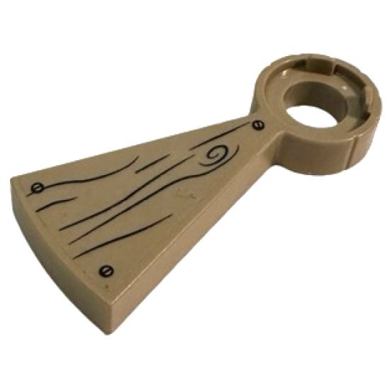 Stairs Spiral Step with Wood Grain, Small Knot and 3 Screws Pattern (Sticker) - Set 79103