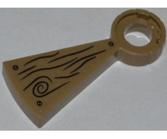 Stairs Spiral Step with Wood Grain, Large Knot and 3 Screws Pattern (Sticker) - Set 79103