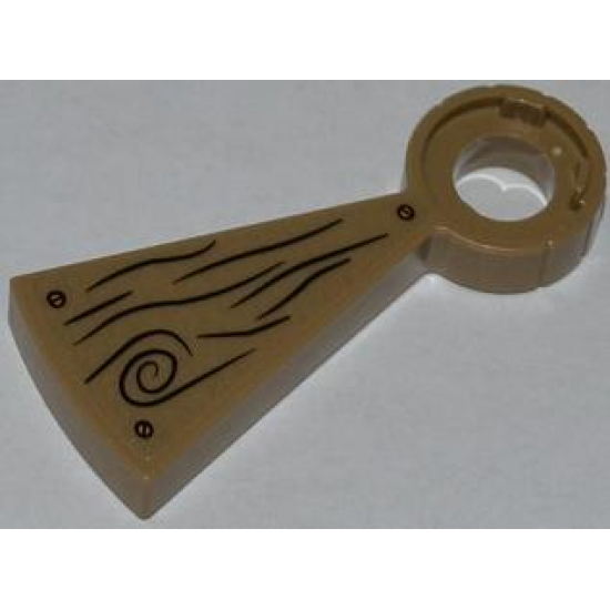 Stairs Spiral Step with Wood Grain, Large Knot and 3 Screws Pattern (Sticker) - Set 79103