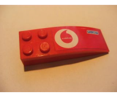 Slope, Curved 6 x 2 with Vodafone and Fiat Logo Pattern Left (Sticker) - Set 8362