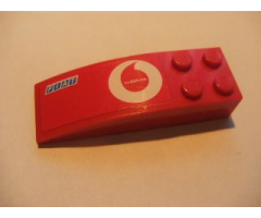 Slope, Curved 6 x 2 with Vodafone and Fiat Logo Pattern Right (Sticker) - Set 8362