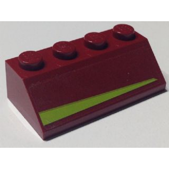 Slope 45 2 x 4 with Lime Triangle Pattern Model Right Side (Sticker) - Set 7751