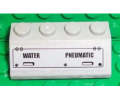 Slope 45 2 x 4 with 'WATER' and 'PNEUMATIC' Pattern (Sticker) - Set 7723