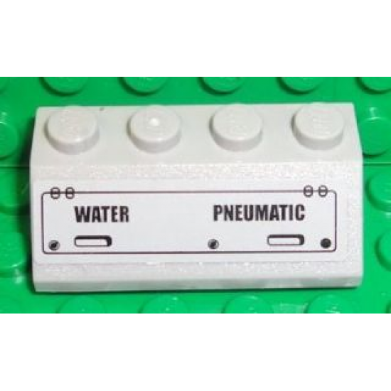 Slope 45 2 x 4 with 'WATER' and 'PNEUMATIC' Pattern (Sticker) - Set 7723