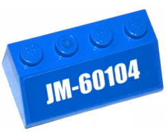 Slope 45 2 x 4 with 'JM-60104' Pattern (Sticker) - Set 60104