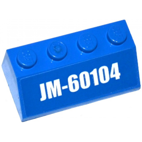 Slope 45 2 x 4 with 'JM-60104' Pattern (Sticker) - Set 60104