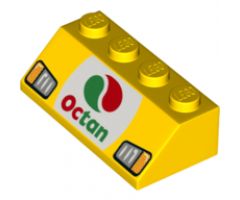 Slope 45 2 x 4 with Octan Logo and Headlights Pattern