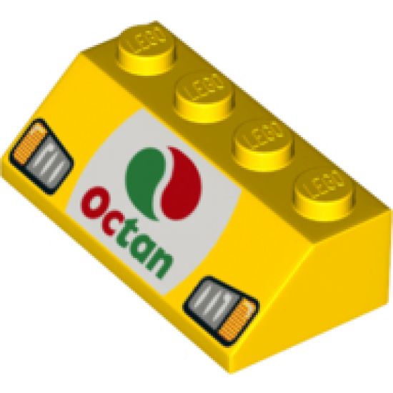 Slope 45 2 x 4 with Octan Logo and Headlights Pattern
