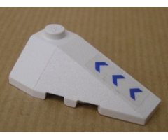 Wedge 4 x 2 Triple Right with Three Blue Arrows Pattern (Sticker) - Set 7700