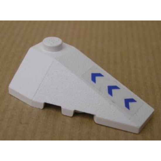 Wedge 4 x 2 Triple Right with Three Blue Arrows Pattern (Sticker) - Set 7700