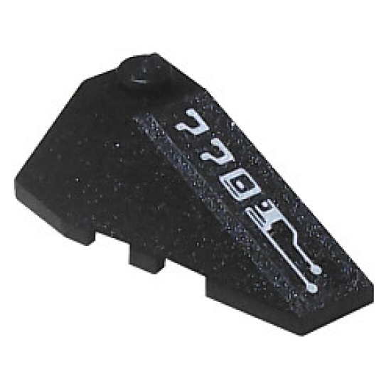 Wedge 4 x 2 Triple Right with '7703' Circuitry Pattern (Sticker) - Set 7703