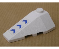 Wedge 4 x 2 Triple Left with Three Blue Arrows Pattern (Sticker) - Set 7700