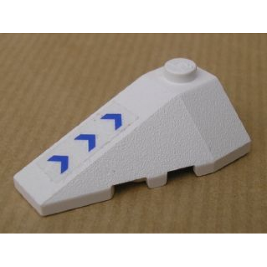 Wedge 4 x 2 Triple Left with Three Blue Arrows Pattern (Sticker) - Set 7700