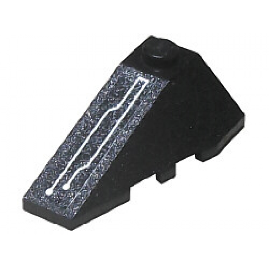 Wedge 4 x 2 Triple Left with Circuitry Pattern (Sticker) - Set 7703