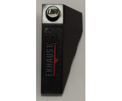 Wedge 4 x 2 Triple Left with 'EXHAUST' and Red Stripe Pattern (Sticker) - Set 70908