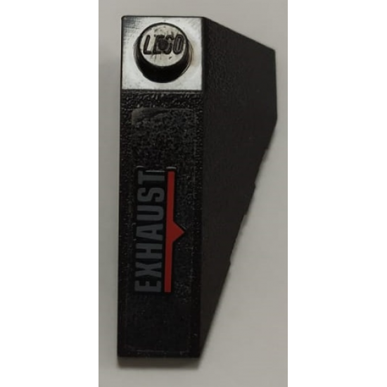 Wedge 4 x 2 Triple Left with 'EXHAUST' and Red Stripe Pattern (Sticker) - Set 70908