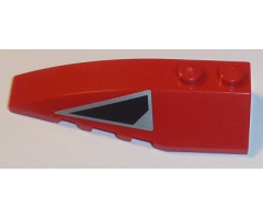 Wedge 6 x 2 Left with Black and Silver Air Inlet Pattern (Sticker) - Set 8108
