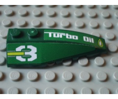 Wedge 6 x 2 Right with Number 3 and 'Turbo Oil' Pattern (Stickers) - Set 8138