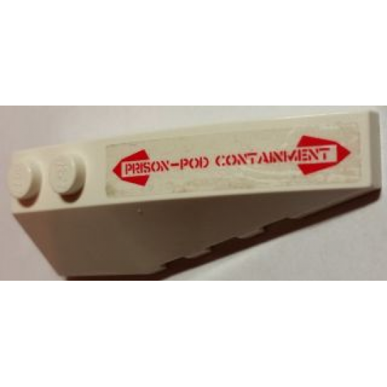 Wedge 6 x 2 Right with 'PRISON-POD CONTAINMENT' Pattern (Sticker) - Set 5973