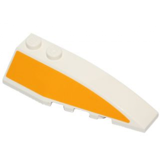 Wedge 6 x 2 Right with Bright Light Orange Stripe Pattern (Sticker) - Set 75170