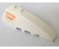 Wedge 6 x 2 Right with Orange 'CONTROL TOWER' Pattern (Sticker) - Set 7709