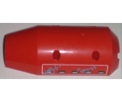 Vehicle Tipper Drum 3 x 6 x 10 Half with 4 Pin Holes and Vent Holes with Bubbles Pattern Model Right (Sticker) - Set 8075