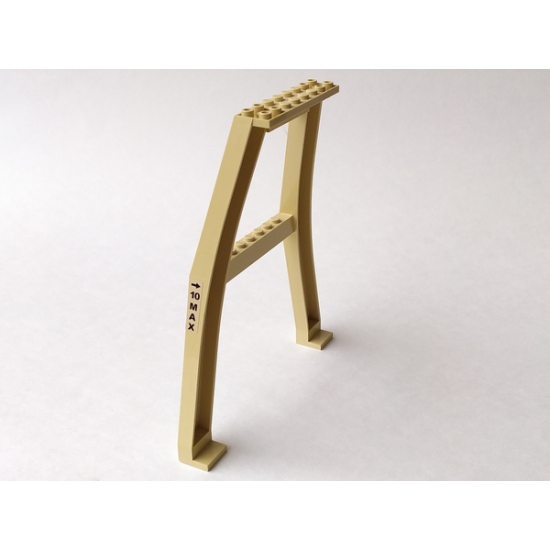 Support Crane Stand Double with Black Arrow and '10 MAX' Pattern on Right Side (Sticker) – Set 7637