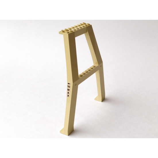 Support Crane Stand Double with Black Arrow and '10 MAX' Pattern on Left Side (Sticker) – Set 7637