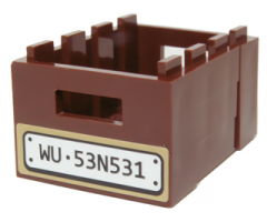 Container Crate 3 x 4 x 1 2/3 with Handholds with White License Plate and 'WU 53N531' Pattern (Sticker) - Set 70734