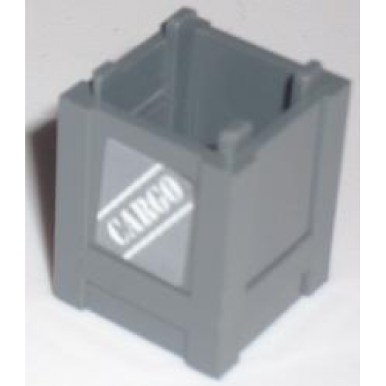 Container Box 2 x 2 x 2 - Top Opening with White 'CARGO' Pattern on Opposite Sides (Stickers) - Set 7739