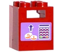 Container Box 2 x 2 x 2 with Coins, Arrow and Keypad Pattern (Sticker) - Set 41099