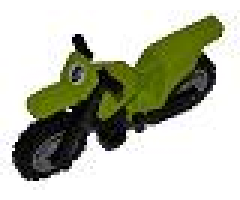 Riding Cycle Motorcycle Dirt Bike with Black Chassis (Long Fairing Mounts) and LBG Wheels with '6' Pattern (Sticker) - Set 4433