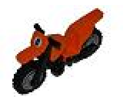Riding Cycle Motorcycle Dirt Bike with Black Chassis (Long Fairing Mounts) and LBG Wheels with '8' Pattern (Sticker) - Set 4433