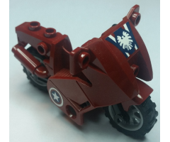 Riding Cycle Motorcycle City with Black Chassis, LBG Wheels and Fairing with Eagle and Captain America Stars Pattern (Stickers) - Set 6865