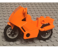 Riding Cycle Motorcycle City with Black Chassis (Long Fairing Mounts) and Light Bluish Gray Wheels