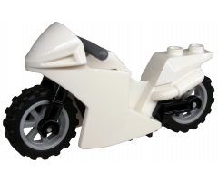 Riding Cycle Motorcycle Sport Bike with Black Frame, Light Bluish Gray Wheels and Dark Bluish Gray Handlebars