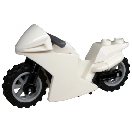 Riding Cycle Motorcycle Sport Bike with Black Frame, Light Bluish Gray Wheels and Dark Bluish Gray Handlebars